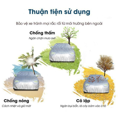 Bạt phủ xe ô tô 5 chỗ Chevrolet Cruze chống nóng, chống thấm, chống bụi. Bạt phủ xe aveo