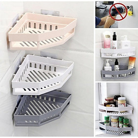( HÀNG CAO CẤP ) KỆ GÓC PHÒNG TẮM KỆ GÓC NHÀ BẾP DÁN TƯỜNG KHÔNG CẦN KHOAN VÍT TIỆN LỢI