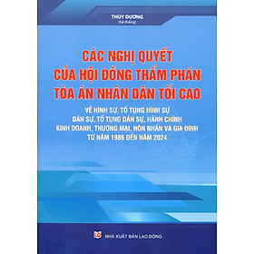  Các Nghị quyết của Hội đồng Thẩm phán Tòa án nhân dân tối cao về hình sự và tố tụng hình sự từ năm 1986 đến năm 2024