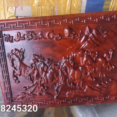 Hộp đựng quân cờ tướng gỗ hương khắc mã đáo thành công kt 28×20×8cm +quân cờ gỗ trắc kt 4.0×1.5cm đẹp long lanh