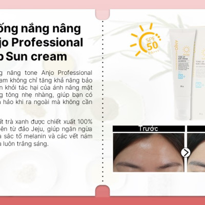 Kem dưỡng trắng da bật tone, chống nắng Anjo Professional Tone-up Sun cream 50g