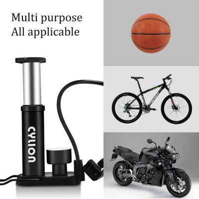 Bơm xe đạp xe máy xe hơi áp suất cao có đồng hồ đo áp suất hàng xịn, gọn gàng độ bền cao