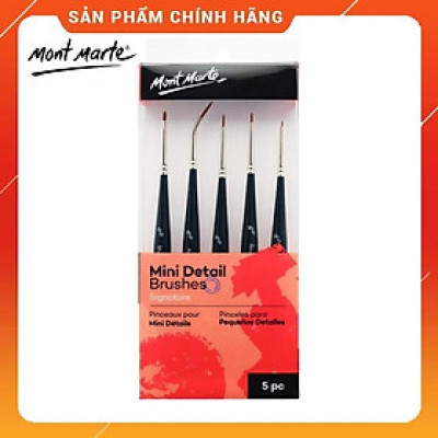 Bộ 5 Cọ Mini Detail Mont Marte - Mini Detail Brushe Set 5pc - BMHS0033