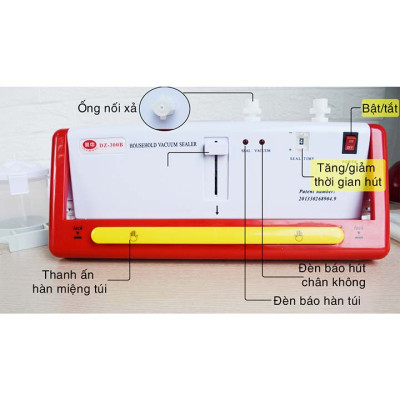 Máy Hút Khí Chân Không ABG DZ300B - Máy Hàn Miệng Túi Gia Đình Chuyên Dụng Cho Cất Giữ Và Bảo Quản Thực Phẩm Trong Sản Xuất Và Đời Sống - Hàng Chính Hãng
