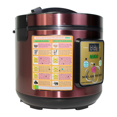 Máy Làm Tỏi Đen Nikio NK-688 - Nồi Ủ Tỏi Đen Cao Cấp, Công Nghệ Nhật Bản, Làm Tỏi Và Sấy Khô Tự Động, Tỉ Lệ Thành Công 99%, Tỏi Thơm Ngon Chuẩn Vị - Dung Tích 5 Lít, Làm Được 1.5 Kg Tỏi - Hàng Chính Hãng (5L) - Hàng chính hãng