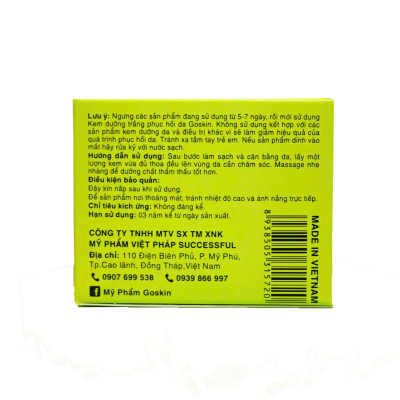 Kem Dưỡng Trắng Phục Hồi Da 15g, 30g Goskin (Kem Dầu)