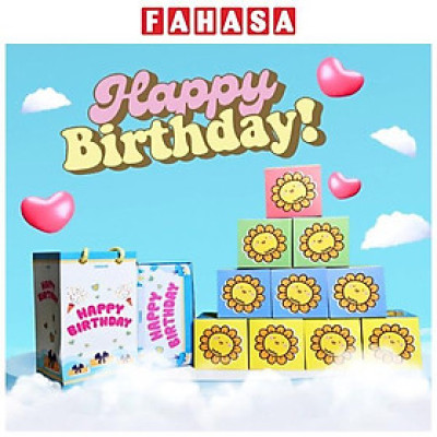 Hộp Quà Tự Bung Happy Birthday - Hoa Hướng Dương - The Kas