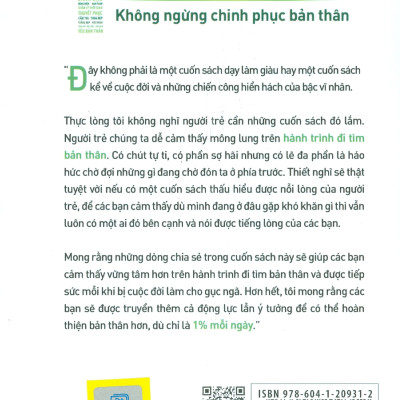 1% MỖI NGÀY - Không Ngừng Chinh Phục Bản Thân