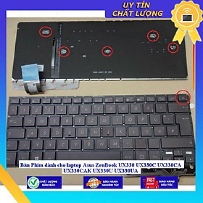 Bàn Phím dùng cho laptop Asus ZenBook UX330 UX330C UX330CA UX330CAK UX330U UX330UA - MÀU ĐEN - Hàng Nhập Khẩu New Seal