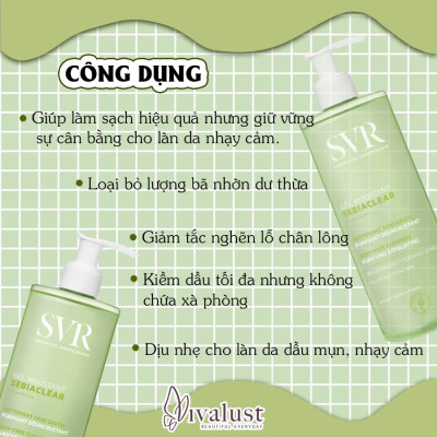 Sữa Rửa Mặt SVR Sebiaclear Gel Moussant  (50ml)