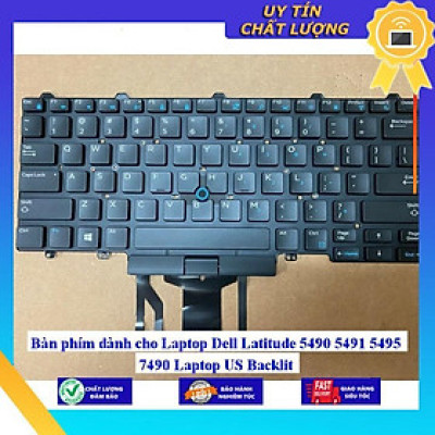 Bàn phím dùng cho Laptop Dell Latitude 5490 5491 5495 7490 Laptop US Backlit - Hàng Nhập Khẩu New Seal