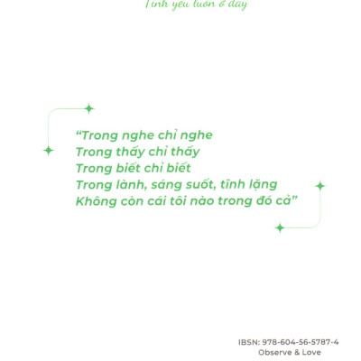 Observe & Love - Tình yêu luôn ở đây (Sách bỏ túi)