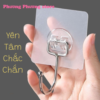 Móc Inox Dán Tường Chịu Lực 15KG Plus Móc Treo Đồ Nặng Dán Tường Chất Lượng Cao