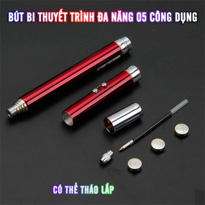 Bút bi thuyết trình đa năng 5 trong 1 - nhiều màu - Hàng chính hãng / Hàng nhập khẩu
