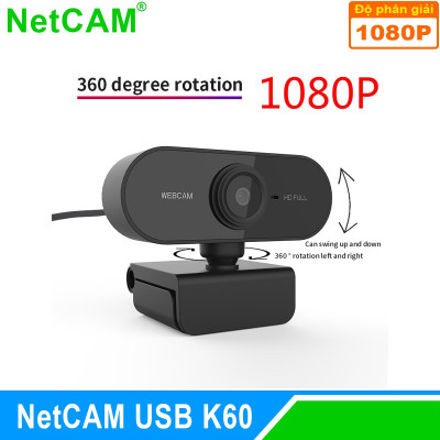 Webcam Netcam USB K60 1080P - Hàng Chính Hãng