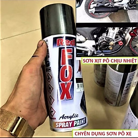 CHAI SƠN XỊT ỐNG XÃ XE MÁY ÔTÔ MẪU ĐEN NHÁM CHỐNG CHÁY TRANG TRÍ XE 