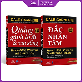 Sách - Combo Đắc Nhân Tâm + Quẳng Gánh Lo Đi Và Vui Sống - Tái Bản 2024 - Bìa Đỏ