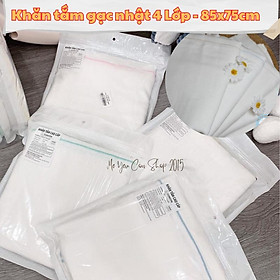 (75x85cm) Khăn Tắm Gạc Nhật 4 Lớp Cao Cấp, Mềm Mịn, Dày Dặn Cho Bé -  HIỆU CÚN CON