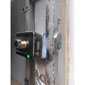 Bộ khóa cổng điện tử mở cửa = thẻ từ kết hợp chuông báo động quên đóng cửa ( Hàng nhập khẩu)