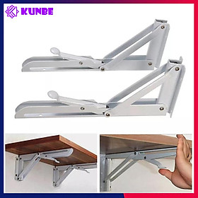 Bộ Giá Đỡ Ke Bàn Gấp Treo Tường KUNBE, Bản Lề Gập Thông Minh Tiết Kiệm Không Gian, Chịu Tải Tốt