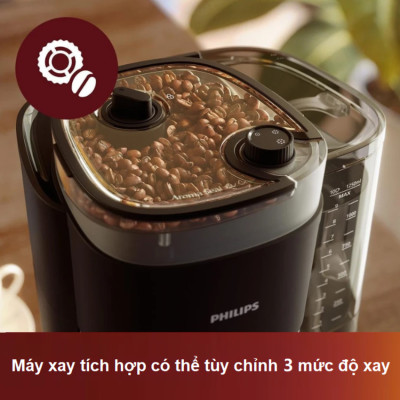 Máy pha cà phê Drip xay và pha tự động thương hiệu Hà Lan Philips HD7900/50 - Hàng nhập khẩu (Bảo Hành 12 Tháng)