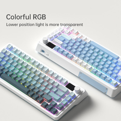 [Mới, hàng chính hãng] Bàn phím cơ FL-Esports CMK75SAM Lake Placid Blue/Desert Grey