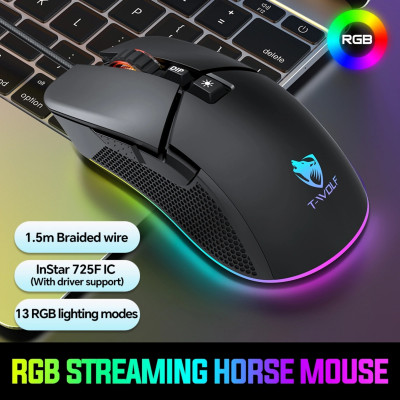 Chuột Gaming T-Wolf G590 Led RGB - Hàng Chính Hãng