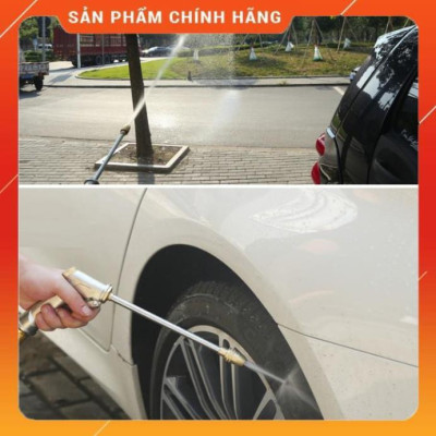 Bộ dây vòi xịt nước rửa xe,tưới cây ,tăng áp 3 lần,loại 3m,5m 206701-2 đầu đồng,cút,nối nhựa đen+ mở chai
