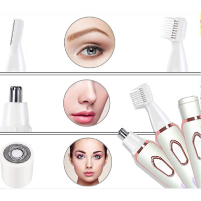 Dao Cạo Lông Đa Năng 4 trong 1, Cạo Lông Mặt, Tỉa Lông Mũi Tỉa Lông Body Tỉa Lông Vùng Bikini Tỉa Lông Mày Sạc USB Nhỏ gọn Tiện Lợi 