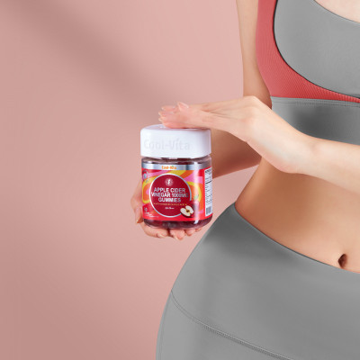 Combo Kẹo Dẻo Giấm Táo Hỗ Trợ Tiêu Hóa & Kẹo Dẻo Củ Dền Hỗ Trợ Bổ Sung Sắt CoolVita (60 viên x 3g)/hộp