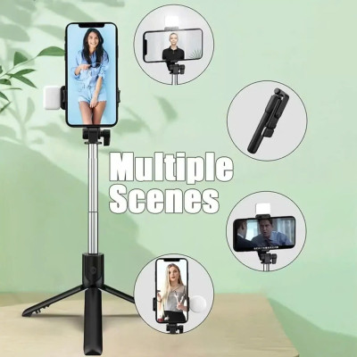 Gậy Chụp Hình Selfie Tiện Ích: 3 Chân, Đèn LED, và Bluetooth Chụp Ảnh Từ Xa Loại Tốt Hàng Cao Cấp