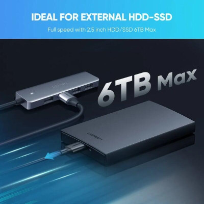 Ugreen UG70336CM219TK 4 cổng bộ chia usb type c 3.0 - HÀNG CHÍNH HÃNG