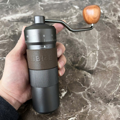 Máy xay hạt cà phê cầm tay chuyên nghiệp, lưỡi xay 6 cánh core kép, 55 cấp độ và 11 level thương hiệu HiBREW G4B - Hàng Nhập Khẩu