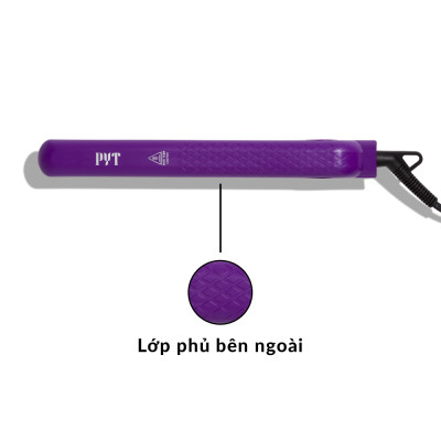 Máy Kẹp Tóc Bằng Sứ PYT Ceramic Styling Tool (2 trong 1) - Màu Tím - Công Nghệ Nhiệt Hồng Ngoại Xa - Có Thể Duỗi, Uốn Lọn Hoặc Uốn Cúp