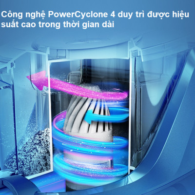 [BẢO HÀNH 2 NĂM] Máy hút bụi không túi Serial 2000, Thương hiệu Hà Lan cao cấp Philips XB2022/81, Bộ lọc Super Clean Air, Động cơ bền bỉ 1500W - Hàng Nhập Khẩu