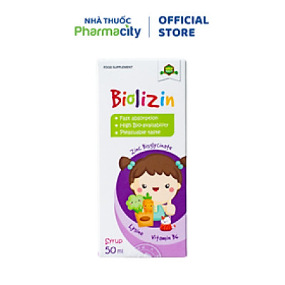 Siro Biolizin bổ sung kẽm tăng cường sức đề kháng cho trẻ (Chai 50ml)