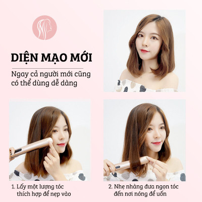 Máy Uốn Tóc Và Duỗi Tóc Tạo Kiểu DAMAS D578A - Ép, là thẳng, uốn cụp, làm xoăn đa năng tiện lợi dễ dàng sử dụng - Hàng Chính Hãng
