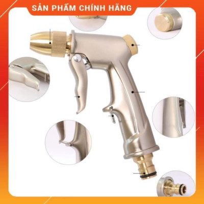 ️ Bộ dây vòi xịt nước rửa xe, tưới cây , tăng áp 3 lần, loại 20m 206701-1 đầu đồng,cút,nối đen + đai
