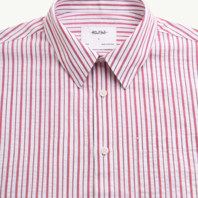 Áo Sơ Mi ROUTINE Nam Tay Dài Kẻ Sọc vải mềm Form Loose - 10F24SHL060 | LASTORE MENSWEAR