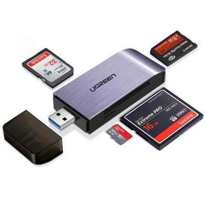 Đầu Đọc Thẻ Nhớ Đa Năng Chuẩn USB 3.0 Ugreen 50541 - SD/TF/CF/MS - Hàng Chính Hãng