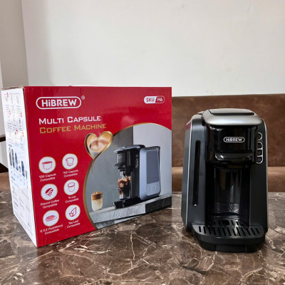 Máy pha cà phê 4 trong 1, Espresso, Viên Nén Nespresso, Nescafe Dolce, Kcup Thương hiệu Mỹ cao cấp HiBREW - H6 - HÀNG CHÍNH HÃNG