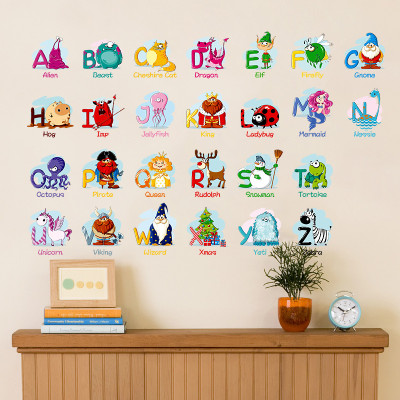 Decal dán tường bảng chữ cái tiếng anh XH6221