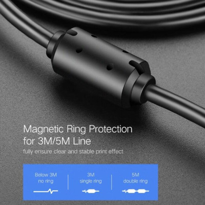 Ugreen UG10352US135TK 5M màu Đen Cáp USB 2.0 sang USB B máy in đầu mạ vàng - HÀNG CHÍNH HÃNG