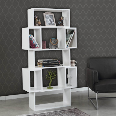 Giá sách bằng gỗ kết cấu chắc chắn SMLIFE Beldo