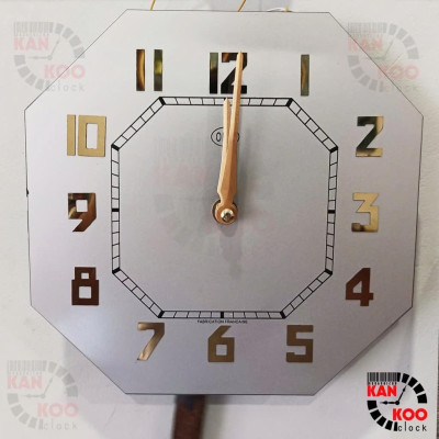 Mặt Đồng Hồ Odo Bát Giác Đứng 21.1cm – Nhôm Inox Xi Vàng – Phục Chế Đồng Hồ Cổ – Kankoo chính hãƞg