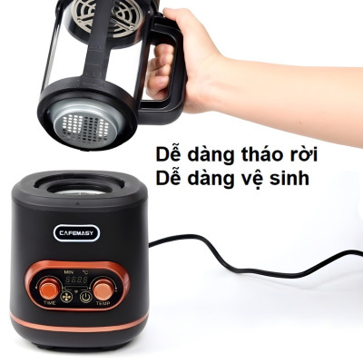 Máy rang hạt cà phê không khí dùng cho gia đình cao cấp Cafemasy CCR-1209R2 - Bảo Hành 12 Tháng (Hàng Nhập Khẩu)