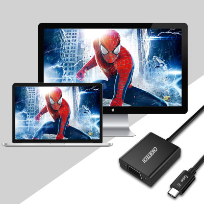 Hub dây cáp chuyển đổi Type-C thành cổng VGA Full HD chuẩn 1080P hiệu CHOETECH V01 dành cho Macbook / Smartphone / Máy tính bảng - Hàng chính hãng