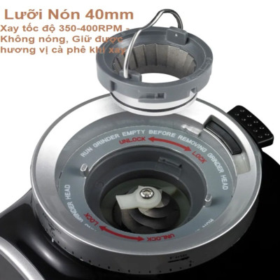 Máy xay hạt cà phê Espresso 31 chế độ Olodo cao cấp CG-001, công suất 165W - Hàng chính hãng