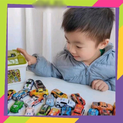 Hộp đồ chơi 30 xe ô tô nhiều màu sắc , nhiều loại 