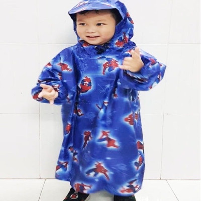 Áo mưa bít trẻ em  cho bé trai vá bé gái từ  1 -  10 tuổi ,  áo mưa trùm toàn thân ,  vải dù chống thấm , họa tiết hoạt hình xinh xắn kèm túi đựng dễ thương , giao màu ngẫu nhiên